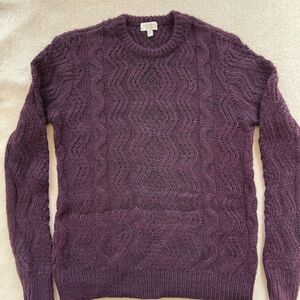 Purple Cable Knit Sweater